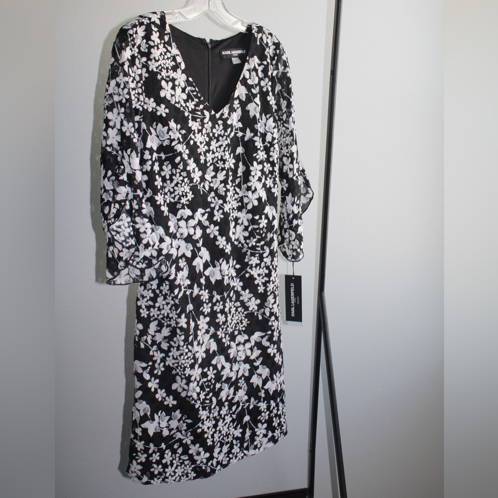 Black and white floral print dress from Karl lagerfeld